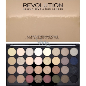 Makeup Revolution Ultra Eyeshadows paletka 32 očných tieňov Flawless 16 g