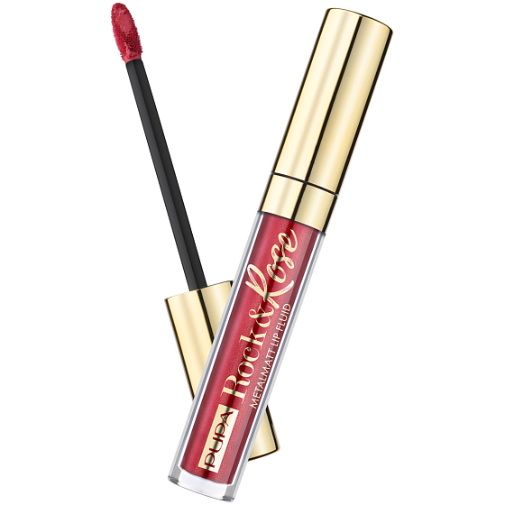 Pupa Rock & Rose Metal Matt Lip Fluid tekutá metalická rúž mat 001 insolent Red 3 ml