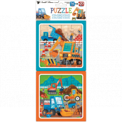 Baby Genius Puzzle Stavebné stroje 15 x 15 cm, 16 a 20 dielikov, 2 obrázky