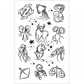 Tetovacie obtlačky Zodiac black 13 x 8,5 cm