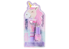 Martinelia Little Unicorn lesk na pery 6 ml + lak na nechty 4 ml, kozmetická sada pre deti