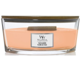 WoodWick Yuzu Blooms - vonná sviečka Yuzu Blooms s dreveným knôtom a skleneným viečkom 453 g