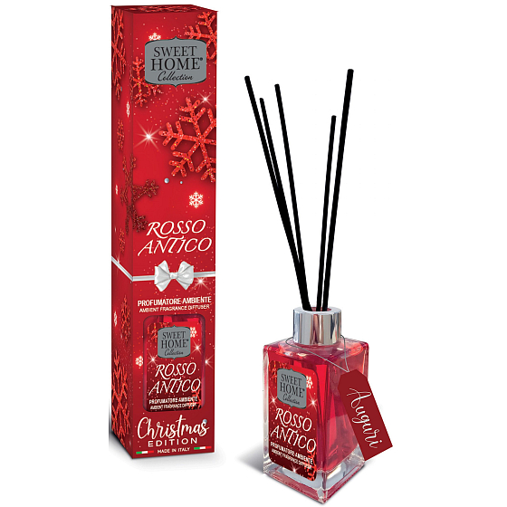 Sladký domov Vianočná edícia Antique Red aróma difuzér s vonnými tyčinkami 100 ml