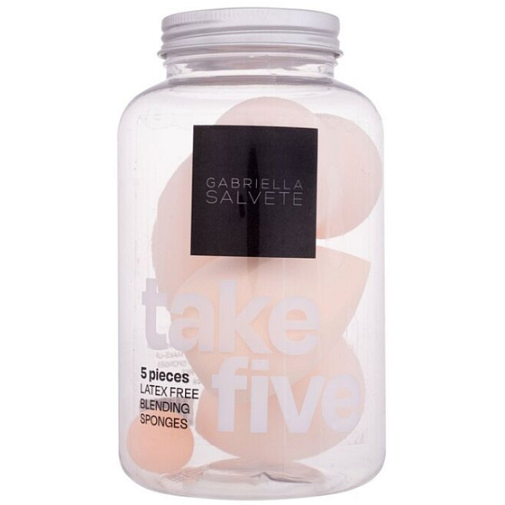 Gabriella Salvete Take Five mäkká hubka na pohodlné nanášanie make-upu béžová 5 kusov