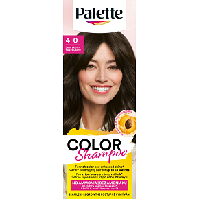 Palette Color Shampoo farba na vlasy 4-0 Tmavo hnedá, 50 ml