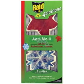 Raid Anti-Moth Protection proti moliam s vôňou jesene a zimy 4 kusy