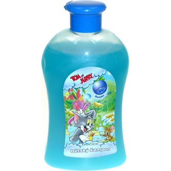Boček Tom a Jerry Čučoriedka s Tea Tree 2v1 šampón a sprchový gél poro deti 500 ml