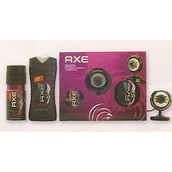 Axe Excite dezodorant sprej pre mužov 150 ml + sprchový gél 250 ml + web kamera, kozmetická sada