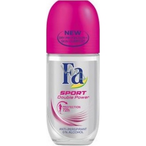 Fa Sport Double Power Športy Fresh guličkový dezodorant roll-on pre ženy 50 ml