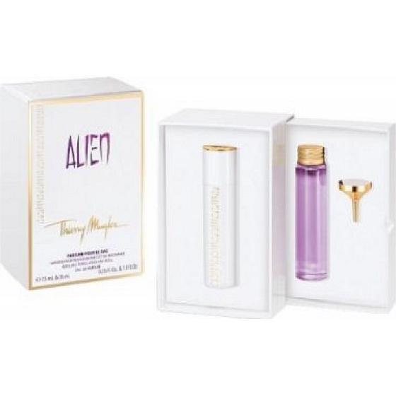 Thierry Mugler Alien toaletná voda plniteľný flakón pre ženy 7,5 ml + toaletná voda náplň 35 ml, darčeková sada