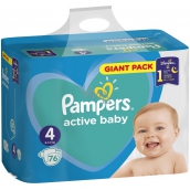 Pampers Active Baby Dry 4 Maxi 9-14 kg jednorazové plienky 76 kusov