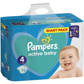 Pampers Active Baby Dry 4 Maxi 9-14 kg jednorazové plienky 76 kusov