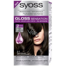 Syoss Gloss Sensation Šetrná farba na vlasy bez amoniaku 2-1 Tmavá čokoláda 115 ml