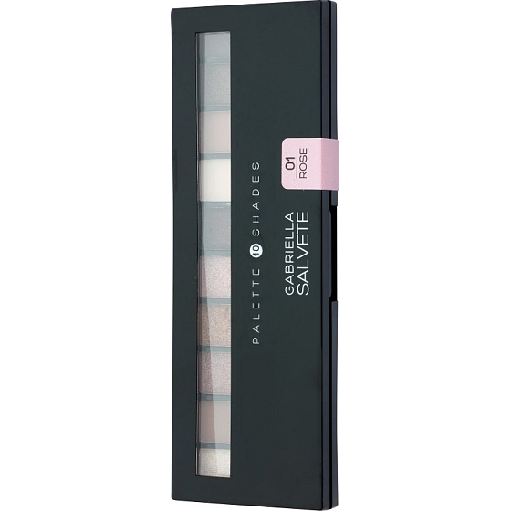 Gabriella Salvete Palette 10 Shades paleta očných tieňov so zrkadielkom a aplikátorom 01 Rose 12 g