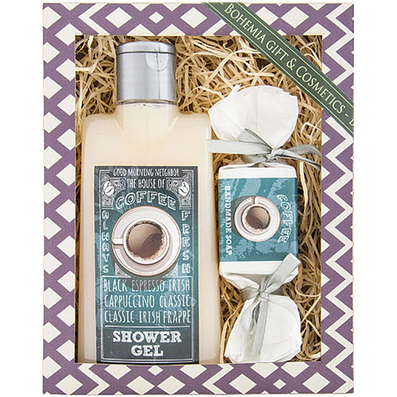 Bohemia Gifts Coffee sprchový gél 200 ml + ručne vyrábané mydlo 30 g