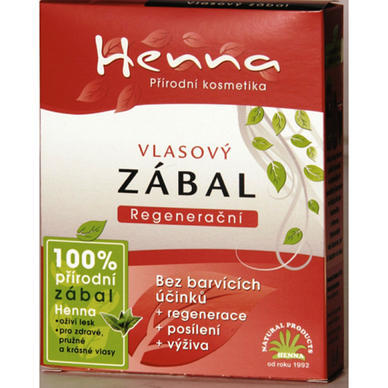 Henna Vlasový zábal na regeneráciu unavených a poškodených vlasov bez farbiacich účinkov 80 g