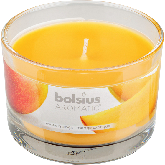 Bolsius Aromatic Exotic Mango - Mango vonná sviečka v skle 90 x 65 mm 247 g doba horenia cca 30 hodín