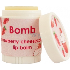 Bomb Cosmetics Jahodový koláč - Strawberry Cheesecake balzam na pery 4,5 g