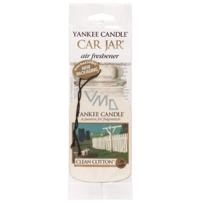 Yankee Candle Clean Cotton - Čistá bavlna vonná Classic visačka do auta papierová 12 g