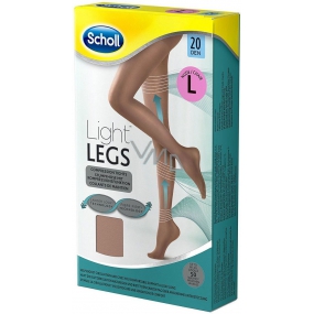 Scholl Light Legs Kompresný pančuchové nohavice L hnedé 20 deň pomáhajú zabraňovať pocitu únavy nôh a znižujú pocit ťažkých nôh