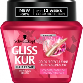 Gliss Kur Ultimate Color regeneračná maska pre farbené, tónované a melírované vlasy, bráni vyblednutiu farby 300 ml