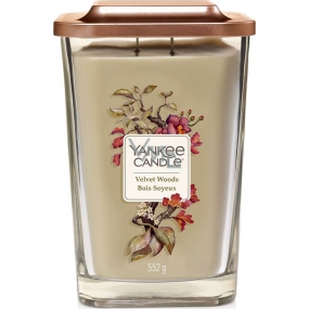 Yankee Candle Velvet Woods - Zamatové drevo sójová vonná sviečka Elevation veľká sklo 2 knôty 553 g