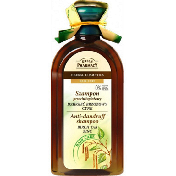 Green Pharmacy Brezové pupene a Ricínový olej šampón proti lupinám 350 ml
