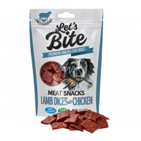 Brit Lets Bite Jahňacie štvorčeky s kuracím doplnkové krmivo pre psov 80g