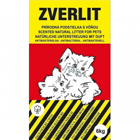 Zverlit Podstielka ekologická červená pre mačky a hlodavce s vôňou hrubá hrudkujúca 6 kg