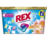 Rex 3 + 1 Power Caps Aromatherapy Lotus & Almond Oil pracie kapsule na bielu a farebnú bielizeň 13 dávok
