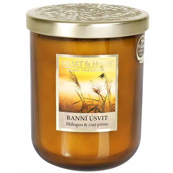 Sviečka Heart & Home Morning Dawn veľká sójová sviečka horí až 75 hodín 320 g