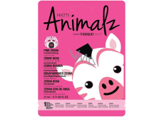 MasqueBar Pretty Animalz Pink Zebra Textilná vyživujúca pleťová maska 21 ml