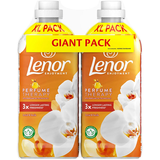 Lenor Vanilla Orchid & Gold Amber orchidea, vanilka a jantár zmäkčovač tkanín 2 x 48 dávok, duopack