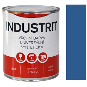 Industrit S2013 univerzálna vrchná farba 4550 Modrá návestná 0,6 l