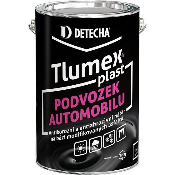 Tlumex Plast antikorózna farba na auto a podvozok, čierna, 4 kg