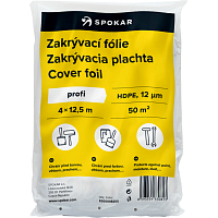 Spokar zakrývací fólie na maľovanie, 12 µ, 50 m², 4 × 12,5 m