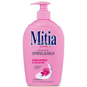 Mitia Spring & Milk Lotosové mlieko tekuté mydlo dávkovač 500 ml