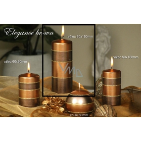 Lima Elegance Brown sviečka medená valec 60 x 150 mm 1 kus