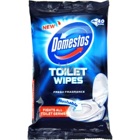 Domestos Toilet Wipes Wc splachovatelné čistiace obrúsky 40 kusov