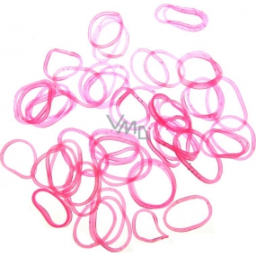 Loom Bands gumičky na pletení náramků Růžová se třpytkami 200 kusů