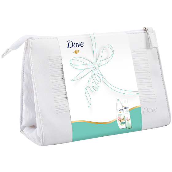 Dove Purely Pampering Pistácie a magnólie vyživujúce sprchový gél 250 ml + olej na telo 150 ml Etue, kozmetická sada