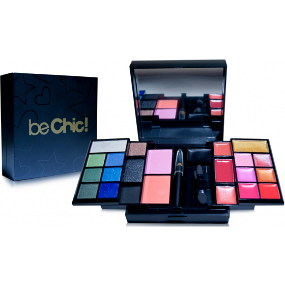 Be Chic! One And For All Beauty Palette - očné tiene, lesky na pery, tvárenky, 45 g