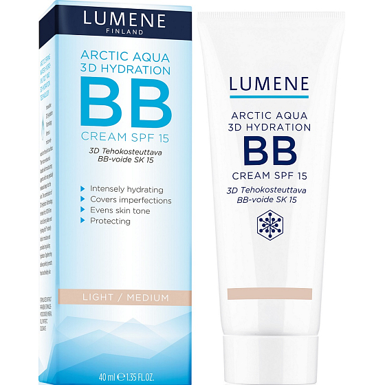 Lumene Arctic Aqua 3D Hydration SPF15 BB Cream Hydratačný Light / Medium 40 ml