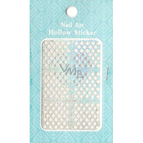 Nail Accessory Hollow Sticker šablónky na nechty multifarebné kocky 1 aršík 129