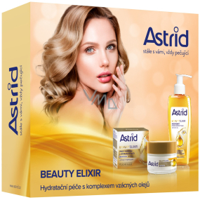 Astrid + čBeauty Elixir denný krém proti vráskam 50 ml + čistiaci pleťový olej 145 ml, kozmetická sada