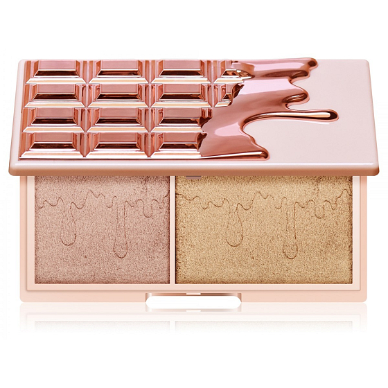 I Heart Revolution Rose zlaté Glow Mini Chocolate Palette paletka rozjasňovače 11,2 g