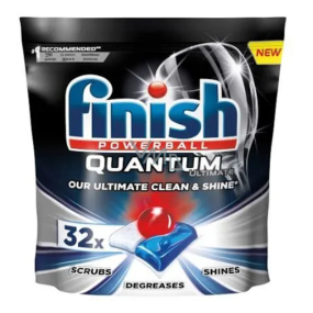 Finish Quantum Ultimate tablety do umývačky, chráni riadu a poháre, prináša oslnivú čistotu, lesk 32 kusov