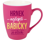 Albi Best Grandma zamatový hrnček ružový 300 ml