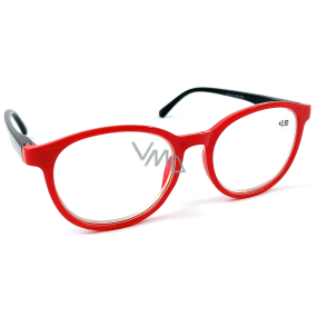 Berkeley dioptrické okuliare na čítanie +3,5 plastové červené čierne bočnice 1 kus MC2253