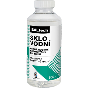 BALTECH vodné sklo, pre namiešanie šamotovej lepiacej malty, 500 ml